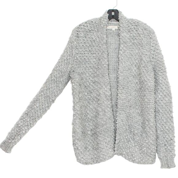 LOFT Womens Cardigan Sweater Wool Alpaca Blend Open Pockets Gray XS Small FE - Picture 7 of 7
